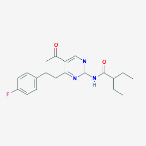 2-ethyl-N-[7-(4-fluorophenyl)-5-oxo-5,6,7,8-tetrahydroquinazolin-2-yl]butanamide - 