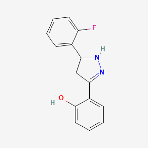 2-[5-(2-Fluorophenyl)-2-pyrazolin-3-yl]phenol - 