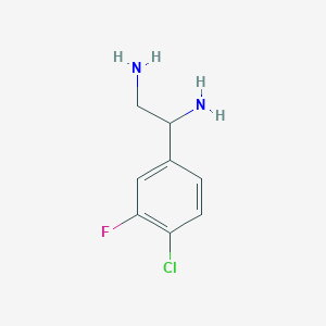 1-(4-Chloro-3-fluorophenyl)ethane-1,2-diamine - 