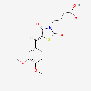 4-[(5Z)-5-(4-ethoxy-3-methoxybenzylidene)-2,4-dioxo-1,3-thiazolidin-3-yl]butanoic acid - 