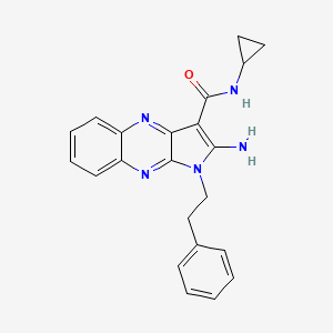 2-amino-N-cyclopropyl-1-(2-phenylethyl)-1H-pyrrolo[2,3-b]quinoxaline-3-carboxamide - 