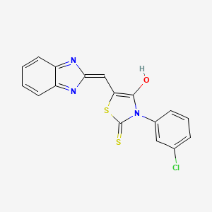 (5E)-5-(1H-benzimidazol-2-ylmethylidene)-3-(3-chlorophenyl)-2-thioxo-1,3-thiazolidin-4-one - 