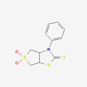 5,5-Dioxo-3-phenyl-3a,4,6,6a-tetrahydrothieno[3,4-d][1,3]thiazole-2-thione - 314028-29-0