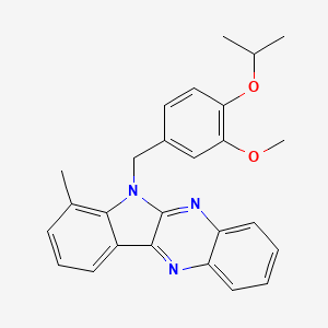 6-[3-methoxy-4-(propan-2-yloxy)benzyl]-7-methyl-6H-indolo[2,3-b]quinoxaline - 