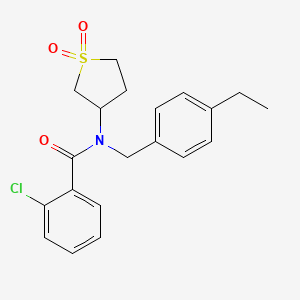 2-chloro-N-(1,1-dioxidotetrahydrothiophen-3-yl)-N-(4-ethylbenzyl)benzamide - 