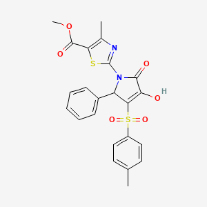methyl 2-[3-hydroxy-4-(4-methylbenzenesulfonyl)-2-oxo-5-phenyl-2,5-dihydro-1H-pyrrol-1-yl]-4-methyl-1,3-thiazole-5-carboxylate - 