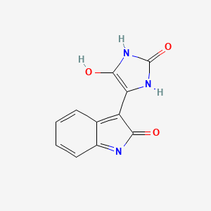 2,4-Imidazolidinedione, 5-(1,2-dihydro-2-oxo-3H-indol-3-ylidene)- - 127815-07-0