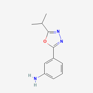 3-(5-Isopropyl-1,3,4-oxadiazol-2-yl)aniline - 