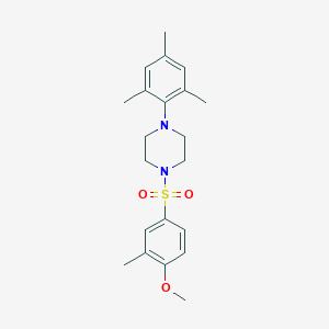 1-(4-Methoxy-3-methylbenzenesulfonyl)-4-(2,4,6-trimethylphenyl)piperazine - 