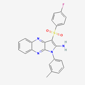 3-[(4-fluorophenyl)sulfonyl]-1-(3-methylphenyl)-1H-pyrrolo[2,3-b]quinoxalin-2-amine - 