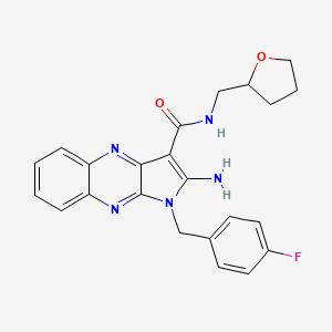 2-amino-1-[(4-fluorophenyl)methyl]-N-[(oxolan-2-yl)methyl]-1H-pyrrolo[2,3-b]quinoxaline-3-carboxamide - 
