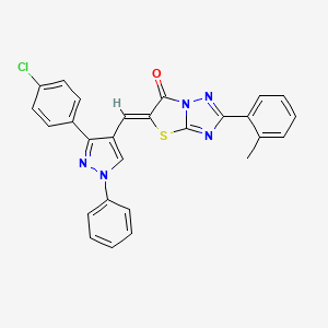 (5Z)-5-{[3-(4-chlorophenyl)-1-phenyl-1H-pyrazol-4-yl]methylidene}-2-(2-methylphenyl)[1,3]thiazolo[3,2-b][1,2,4]triazol-6(5H)-one - 