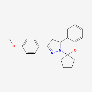 2'-(4-Methoxyphenyl)-1',10b'-dihydrospiro[cyclopentane-1,5'-pyrazolo[1,5-c][1,3]benzoxazine] - 