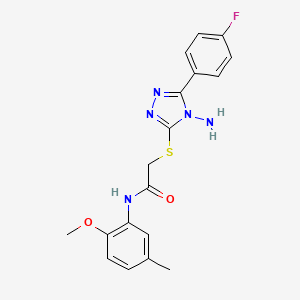 2-{[4-amino-5-(4-fluorophenyl)-4H-1,2,4-triazol-3-yl]sulfanyl}-N-(2-methoxy-5-methylphenyl)acetamide - 
