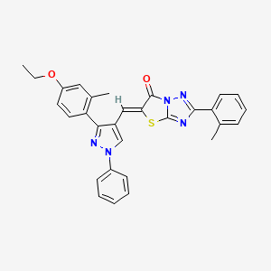 (5Z)-5-{[3-(4-ethoxy-2-methylphenyl)-1-phenyl-1H-pyrazol-4-yl]methylidene}-2-(2-methylphenyl)[1,3]thiazolo[3,2-b][1,2,4]triazol-6(5H)-one - 