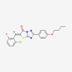(5Z)-2-(4-butoxyphenyl)-5-(2-chloro-6-fluorobenzylidene)[1,3]thiazolo[3,2-b][1,2,4]triazol-6(5H)-one - 