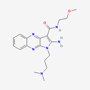 2-amino-1-[3-(dimethylamino)propyl]-N-(2-methoxyethyl)-1H-pyrrolo[2,3-b]quinoxaline-3-carboxamide - 