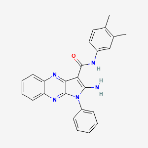2-amino-N-(3,4-dimethylphenyl)-1-phenyl-1H-pyrrolo[2,3-b]quinoxaline-3-carboxamide - 