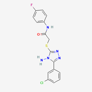 2-{[4-amino-5-(3-chlorophenyl)-4H-1,2,4-triazol-3-yl]sulfanyl}-N-(4-fluorophenyl)acetamide - 