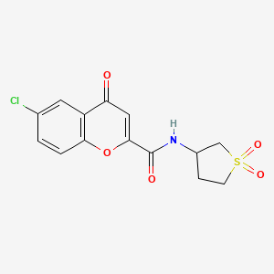 6-chloro-N-(1,1-dioxidotetrahydrothiophen-3-yl)-4-oxo-4H-chromene-2-carboxamide - 