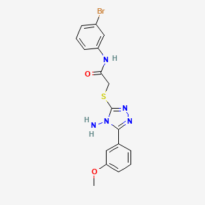 2-[4-amino-5-(3-methoxyphenyl)(1,2,4-triazol-3-ylthio)]-N-(3-bromophenyl)aceta mide - 