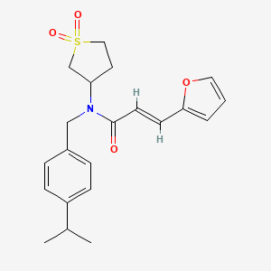(2E)-N-(1,1-dioxidotetrahydrothiophen-3-yl)-3-(furan-2-yl)-N-[4-(propan-2-yl)benzyl]prop-2-enamide - 