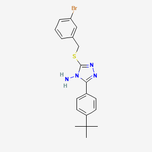 3-[(3-bromobenzyl)sulfanyl]-5-(4-tert-butylphenyl)-4H-1,2,4-triazol-4-amine - 