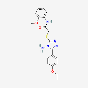 2-[4-amino-5-(4-ethoxyphenyl)(1,2,4-triazol-3-ylthio)]-N-(2-methoxyphenyl)acet amide - 