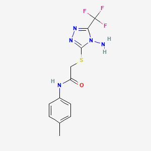 2-{[4-amino-5-(trifluoromethyl)-4H-1,2,4-triazol-3-yl]sulfanyl}-N-(4-methylphenyl)acetamide - 