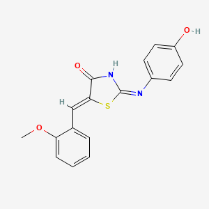 (2Z,5Z)-2-[(4-hydroxyphenyl)imino]-5-(2-methoxybenzylidene)-1,3-thiazolidin-4-one - 