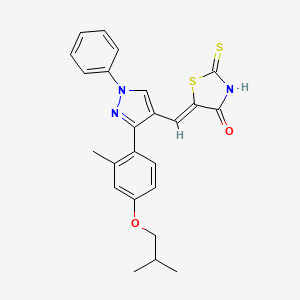 (5Z)-5-({3-[2-methyl-4-(2-methylpropoxy)phenyl]-1-phenyl-1H-pyrazol-4-yl}methylidene)-2-thioxo-1,3-thiazolidin-4-one - 
