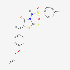 4-methyl-N-{(5Z)-4-oxo-5-[4-(prop-2-en-1-yloxy)benzylidene]-2-thioxo-1,3-thiazolidin-3-yl}benzenesulfonamide - 