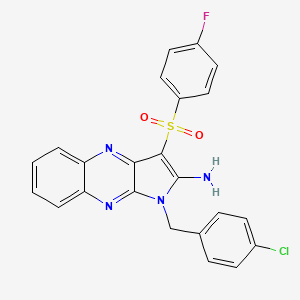 1-(4-chlorobenzyl)-3-[(4-fluorophenyl)sulfonyl]-1H-pyrrolo[2,3-b]quinoxalin-2-amine - 