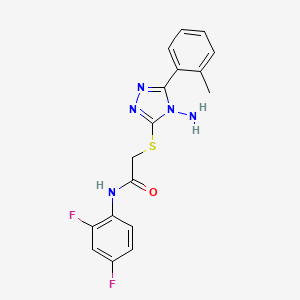 2-[4-amino-5-(2-methylphenyl)(1,2,4-triazol-3-ylthio)]-N-(2,4-difluorophenyl)a cetamide - 
