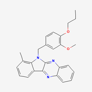6-(3-methoxy-4-propoxybenzyl)-7-methyl-6H-indolo[2,3-b]quinoxaline - 