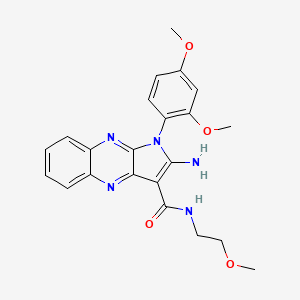 2-amino-1-(2,4-dimethoxyphenyl)-N-(2-methoxyethyl)-1H-pyrrolo[2,3-b]quinoxaline-3-carboxamide - 