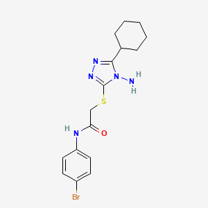 2-[(4-amino-5-cyclohexyl-4H-1,2,4-triazol-3-yl)sulfanyl]-N-(4-bromophenyl)acetamide - 