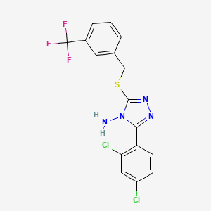3-(2,4-dichlorophenyl)-5-{[3-(trifluoromethyl)benzyl]sulfanyl}-4H-1,2,4-triazol-4-amine - 