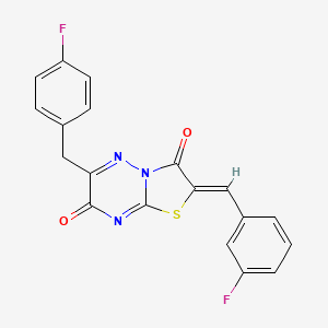 (2Z)-6-(4-fluorobenzyl)-2-(3-fluorobenzylidene)-7H-[1,3]thiazolo[3,2-b][1,2,4]triazine-3,7(2H)-dione - 