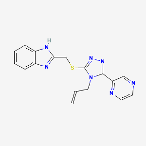2-({[4-(prop-2-en-1-yl)-5-(pyrazin-2-yl)-4H-1,2,4-triazol-3-yl]sulfanyl}methyl)-1H-benzimidazole - 