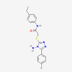 2-{[4-amino-5-(4-fluorophenyl)-4H-1,2,4-triazol-3-yl]sulfanyl}-N-(4-ethylphenyl)acetamide - 