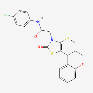 N-(4-Chloro-phenyl)-2-(2-oxo-5a,11b-dihydro-5H,6H-7-oxa-1,4-dithia-3-aza-cyclopenta[c]phenanthren-3-yl)-acetamide - 