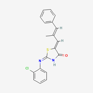 (5Z)-2-[(2-chlorophenyl)amino]-5-[(2E)-2-methyl-3-phenylprop-2-en-1-ylidene]-1,3-thiazol-4(5H)-one - 
