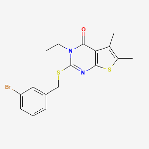 2-[(3-bromobenzyl)sulfanyl]-3-ethyl-5,6-dimethylthieno[2,3-d]pyrimidin-4(3H)-one - 