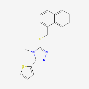 4-methyl-3-[(naphthalen-1-ylmethyl)sulfanyl]-5-(thiophen-2-yl)-4H-1,2,4-triazole - 