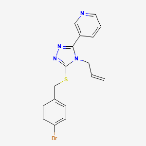 3-[(4-Bromophenyl)methylthio]-4-prop-2-enyl-5-(3-pyridyl)-1,2,4-triazole - 