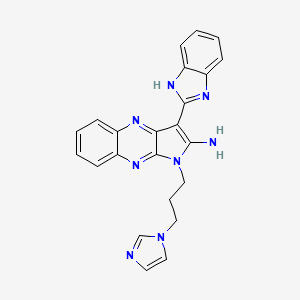 3-(1H-benzimidazol-2-yl)-1-[3-(1H-imidazol-1-yl)propyl]-1H-pyrrolo[2,3-b]quinoxalin-2-amine - 