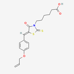 6-{(5Z)-4-oxo-5-[4-(prop-2-en-1-yloxy)benzylidene]-2-thioxo-1,3-thiazolidin-3-yl}hexanoic acid - 
