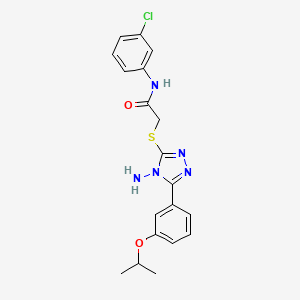 2-{4-amino-5-[3-(methylethoxy)phenyl](1,2,4-triazol-3-ylthio)}-N-(3-chlorophen yl)acetamide - 