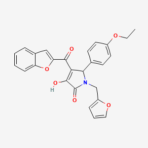 4-(benzofuran-2-carbonyl)-5-(4-ethoxyphenyl)-1-(furan-2-ylmethyl)-3-hydroxy-1H-pyrrol-2(5H)-one - 